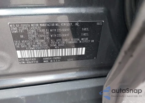 2024 Toyota Rav4 Hybrid Xle z USA, uszkodzony, nr VIN 4T3RWRFV9RU114875